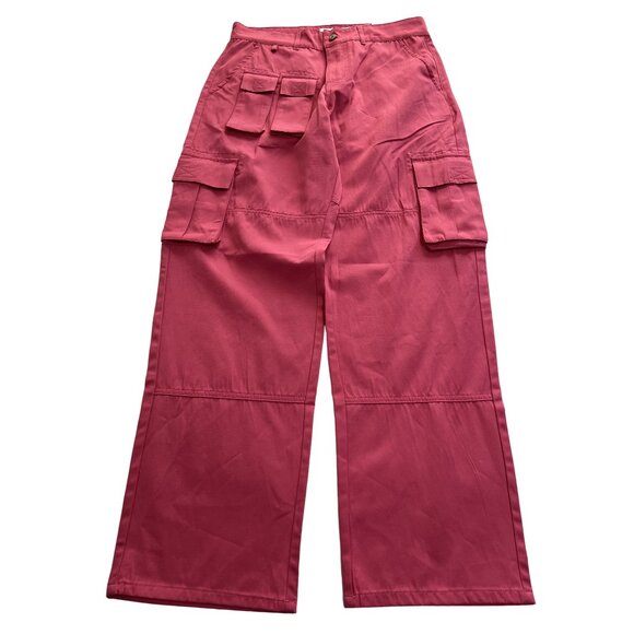 House of Sunny Easy Rider Cargo Pants in Azalea Pink - Picture 1 of 7